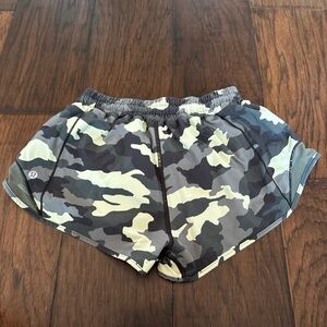 Lululemon Camo Hotty Hot shorts